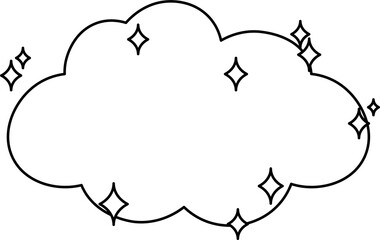 cloud design illustration isolated on transparent background