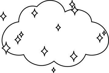 cloud design illustration isolated on transparent background