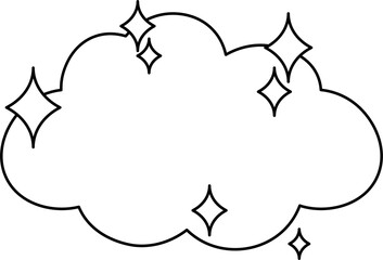 cloud design illustration isolated on transparent background