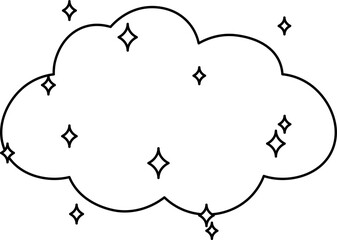 cloud design illustration isolated on transparent background