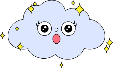 cloud design illustration isolated on transparent background