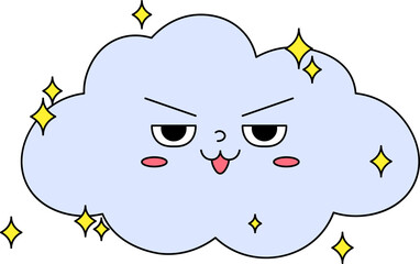 cloud design illustration isolated on transparent background