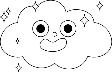 cloud design illustration isolated on transparent background