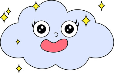cloud design illustration isolated on transparent background
