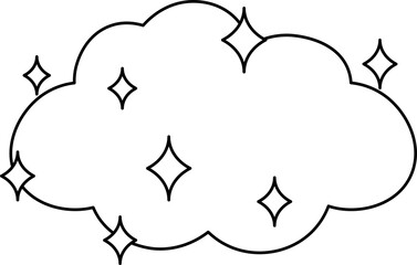 cloud design illustration isolated on transparent background