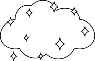 cloud design illustration isolated on transparent background