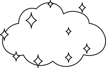 cloud design illustration isolated on transparent background