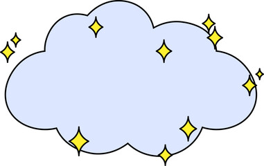 cloud design illustration isolated on transparent background