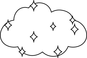 cloud design illustration isolated on transparent background