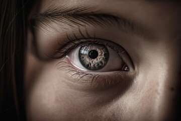 Naklejka premium close up on beautiful eyes, a look at the world