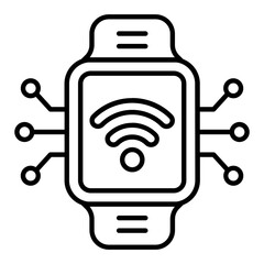 Smart Watch Outline Icon