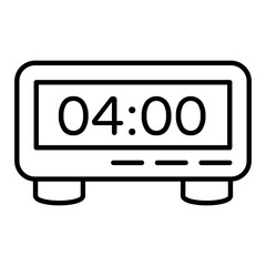 Digital Alarm Outline Icon