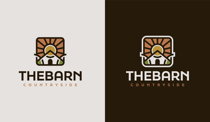 Agriculture Farm Logo Template. Universal creative premium symbol. Vector illustration. Creative Minimal design template. Symbol for Corporate Business Identity
