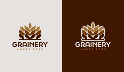 Wheat Farm Logo. Creative Minimal design template. Symbol for Corporate Business Identity. Creative Vector element