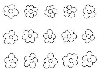 flower vector design illustration isolated on white background