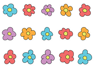 flower vector design illustration isolated on white background