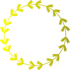 laurel wreath design illustration isolated on transparent background
