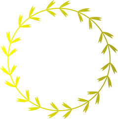 laurel wreath design illustration isolated on transparent background