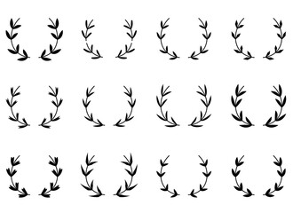 
laurel wreath vector design illustration isolated on white background