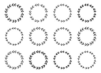 
laurel wreath vector design illustration isolated on white background