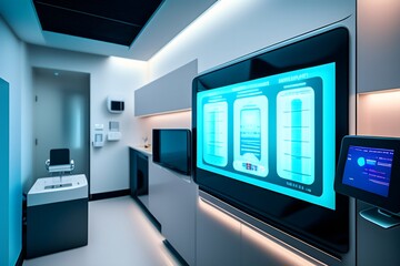 Graphic representation of "Cutting-Edge Medical Screening Technology". Generative AI. 