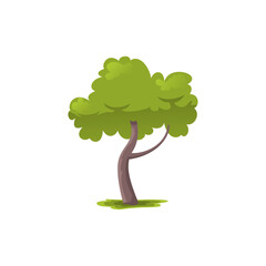 tree isolated on white. vector illustration.