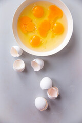 Eggs in a bowl