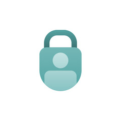 simple icon people and padlock suitable for authentication or security