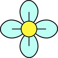 flower design illustration isolated on transparent background