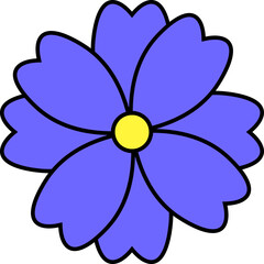 flower design illustration isolated on transparent background