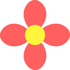 flower design illustration isolated on transparent background