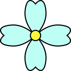 flower design illustration isolated on transparent background