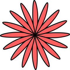 flower design illustration isolated on transparent background