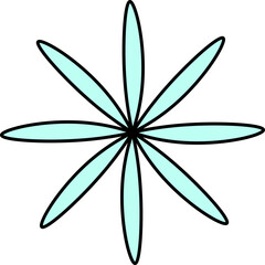 flower design illustration isolated on transparent background