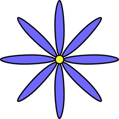 flower design illustration isolated on transparent background