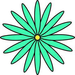 flower design illustration isolated on transparent background