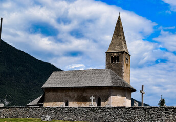 old chapel in the italian alpes