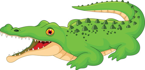 crocodile cartoon posing