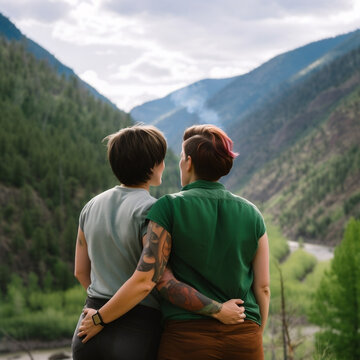 couple in the mountains