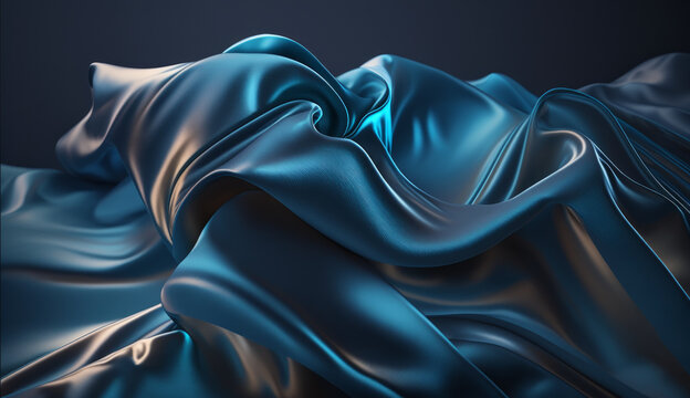 Holographic silk iridescent texture, Generative AI 22350102 Stock