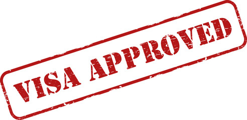 Visa approved grunge rubber stamp
