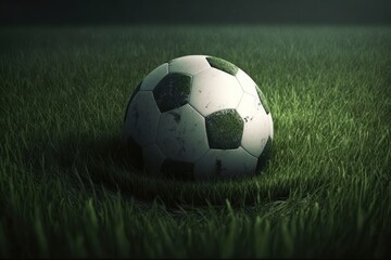 Obraz premium Goal in Sight: Soccer Ball on the Field