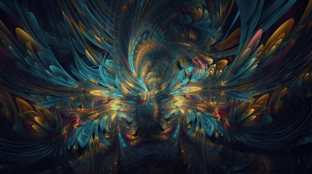 Abstract fractal image with an optically challenging Generative AI © Wagner
