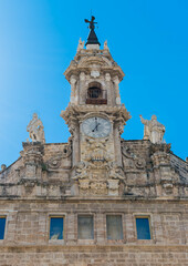 Fototapeta na wymiar Iglesia de los Santos Juanes, Valencia-España, junto al mercado Central. 