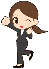 ガッツポーズOLさん