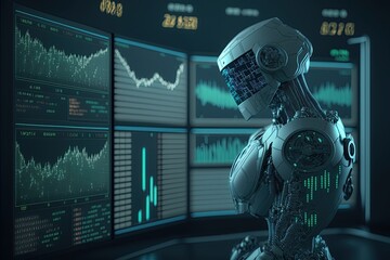 Artificial Intelligence automated program able to analyze and trade based on the candlestick chart. AI trading bot using predictive formulas and machine learning to make investments in stock market.