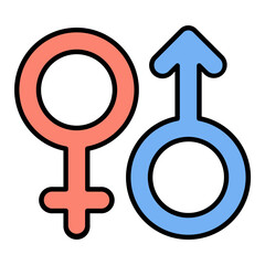 Gender Line Color Icon