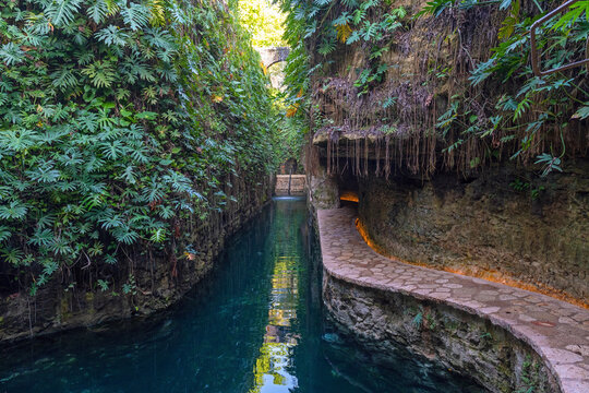 Cenote of Mucuyche near Merida, Yucatan, Mexico.