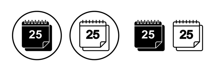calendar icon vector. Calender symbol