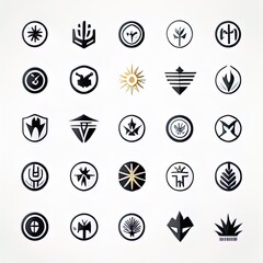 Sets of different icons for business, sport, art, education, design